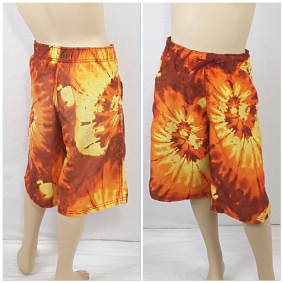 *BOYS* Fireball Motif Swim Trunks size X-Large - Picture 3 of 7